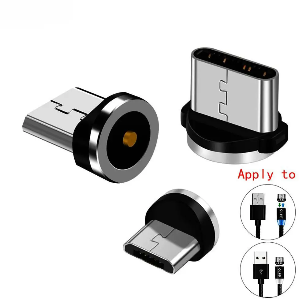 1 шт. Магнитная Зарядка Разъем Тип C микро-usb-штекер 8Pin Быстрая Зарядка адаптер телефон Micro usb type-C магнит зарядное устройство Шнур вилки