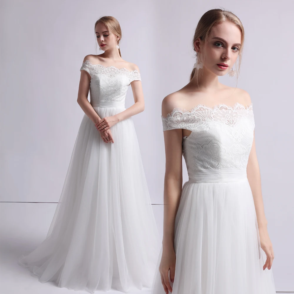 Элегантные кружевные платья с вырезом лодочкой и открытой спиной Vestidos De Novia Boda