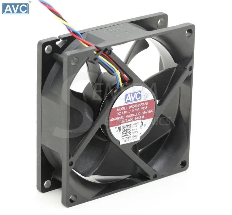Оригинальный Для AVC DS08025R12U 8025 8 см 80 мм DC 12 В 0.7A инвертор компьютерного сервера