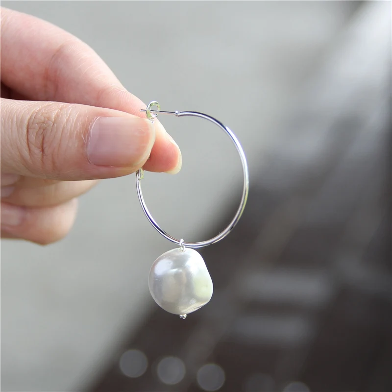 

Fashion Pearl Drop Earrings with Natural Stone Eardrop for Girls Vintage Earrings with Pearl Beads Jewelry for Women Gifts