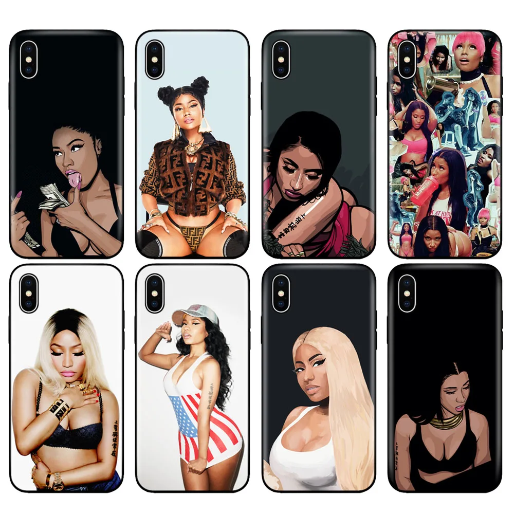 Черный чехол из ТПУ для iphone 5 5s SE 2020 6 6s 7 8 plus X 10 XR XS 11 pro MAX силиконовый nicki minaj |