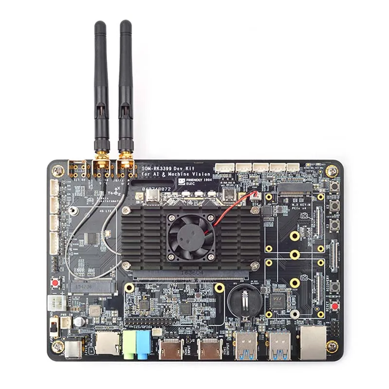 SOM-RK3399 AI комплект разработчика WiFi BT Поддержка Gbps Ethernet и двухэкранный дисплей