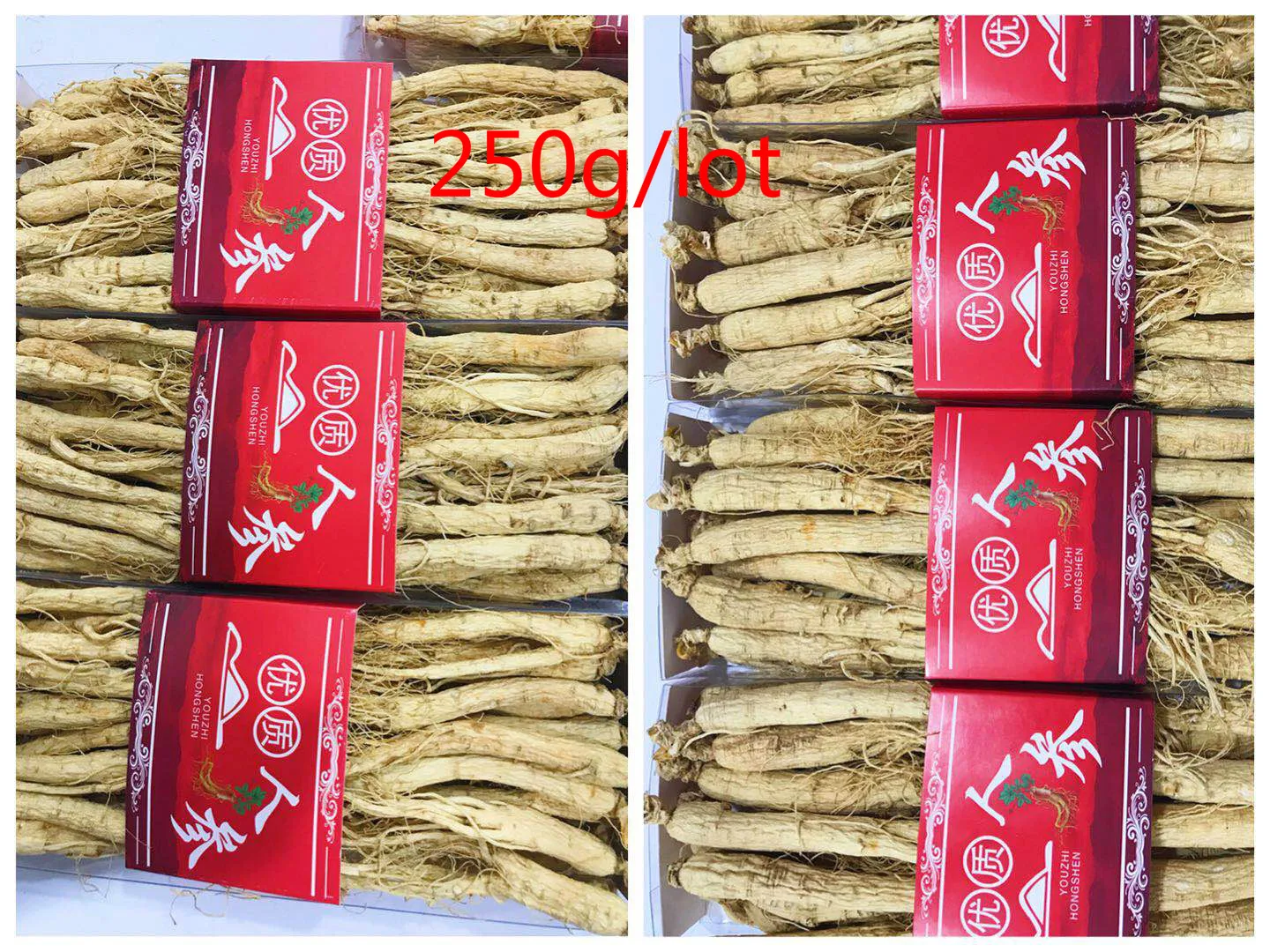 250g Dry root Свежий/сухой женьшеневый корень в таблетках 250 г/500 г свежего женьшеня Вакуумный пакет Panax корень женьшеня травяной уход за кожей красота использования - Цвет: 250g Dry root