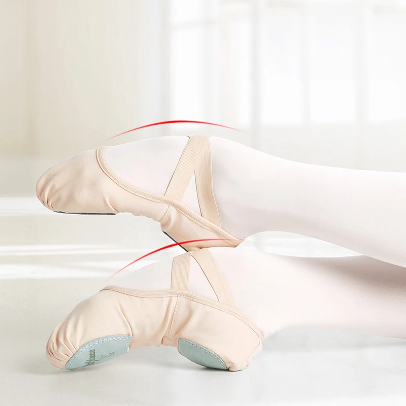 Высокие тянущиеся балетки для взрослых; парусиновые балетки; танцевальные Тапочки; Балетки без шнуровки на раздельной подошве; тренировочная обувь для танцев