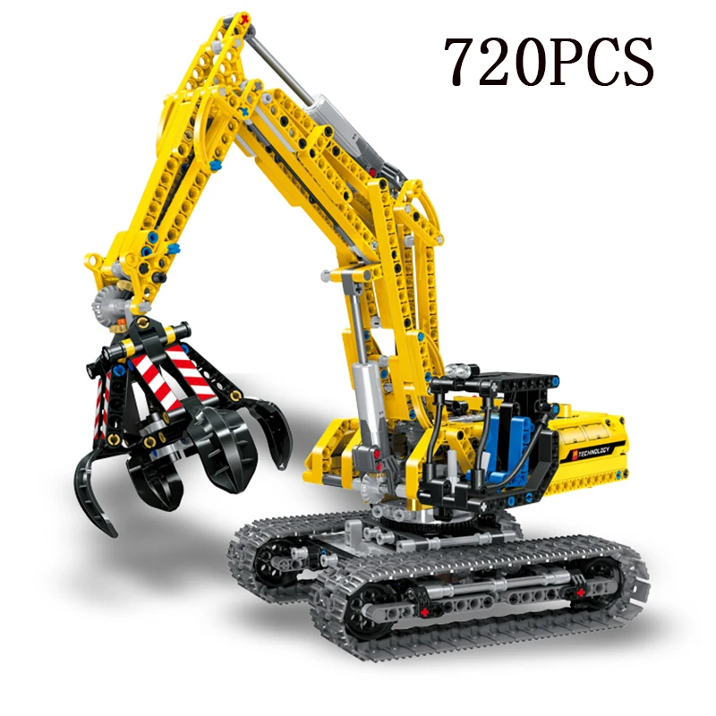 Technic LepinS Город Строительство экскаватор игрушка grab Модель комплект спиральгоед