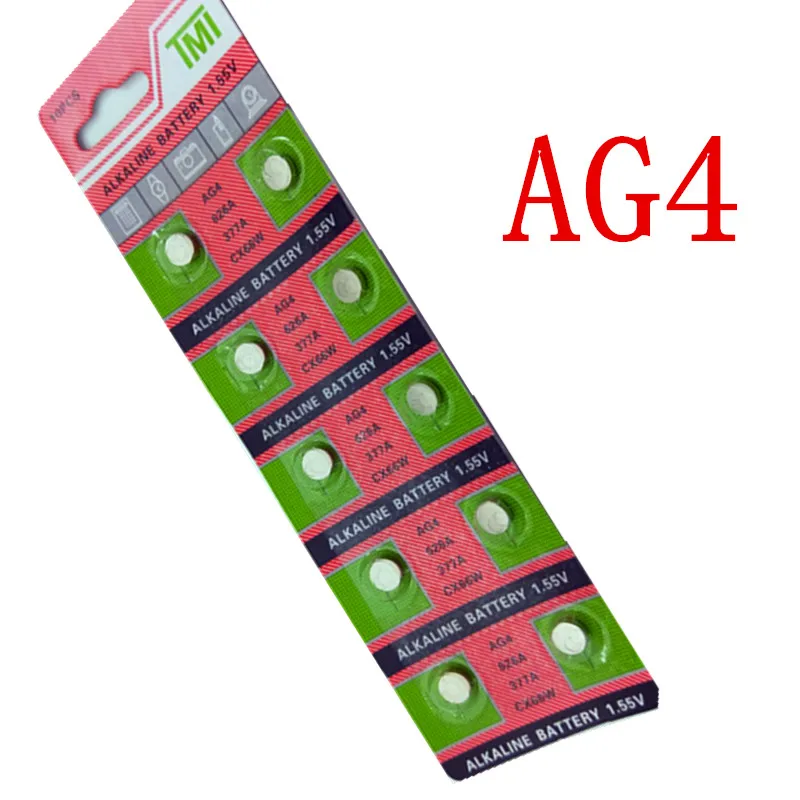 Хит продаж! 10 шт. AG4 кнопочные батарейки 1 55 в LR626 LR66 377 SR626SW 177 игрушки для мобильных