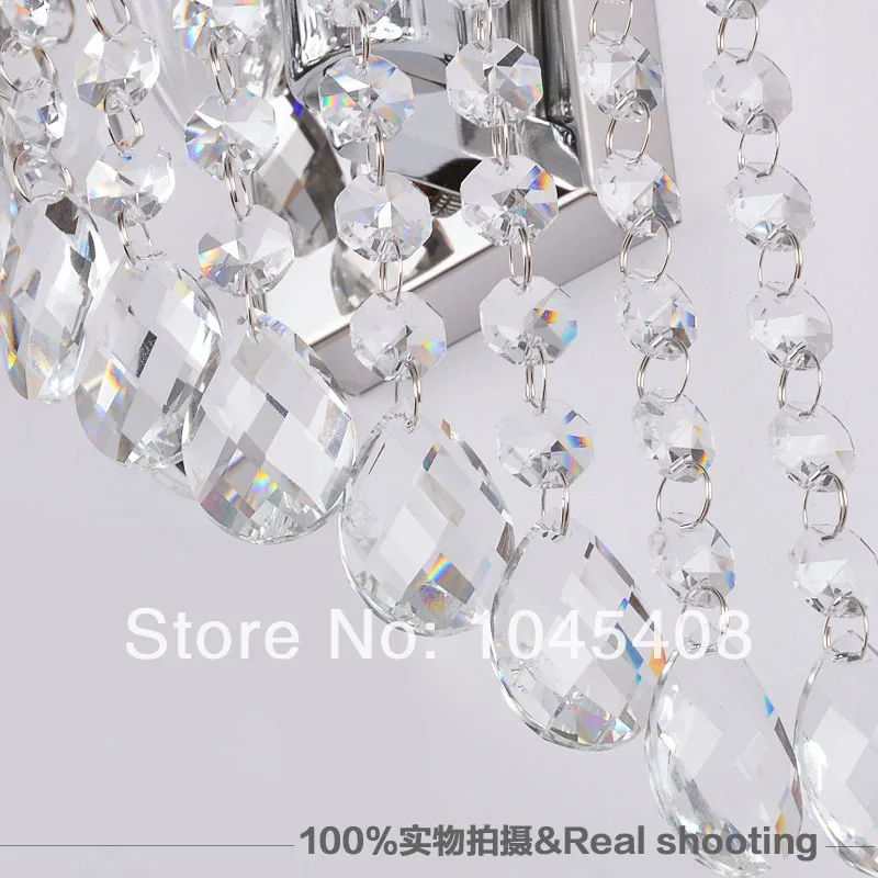 Высокое Качество k9 хрустальные Настенные светильники из нержавеющей стали