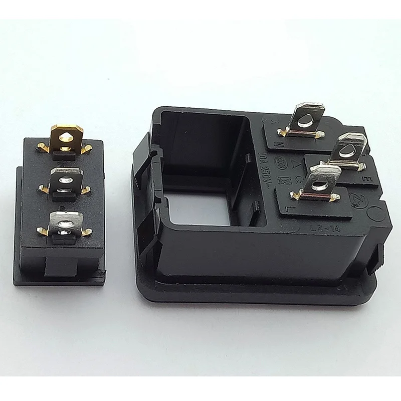 3pins Switch 1 шт. Кулисные Переключатели, выключатель питания и разъем, переключатель с 3 Pin или 4 Pin, адаптеры питания для монтажа в панель - Цвет: 3pins Switch