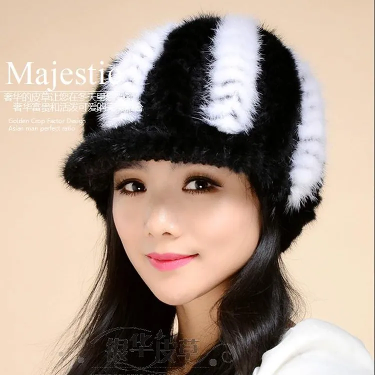 

Mink fur hat female winter 2016 mink hair hat marten cap hat