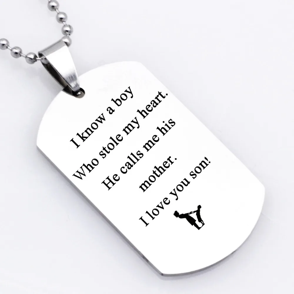 1 шт. кулон с биркой для собак ювелирные изделия моего сына подарок ожерелье