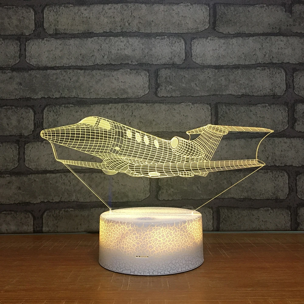 Светодиодный 3D вертолет Новинка освещение дизайн самолета креативный акриловый сенсорный светильник Праздничные огни подарки для детей