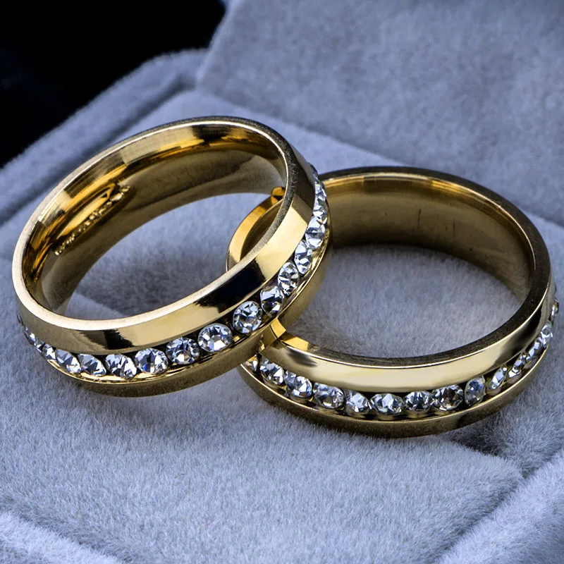 Новые чешские Стразы 316L из нержавеющей стали 18k золото GP для женщин и мужчин