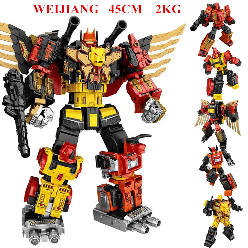 Wei jiang Новинка 5 в 1 экшн фигурка Predaking трансформер Игрушки для мальчиков оверсайз 45