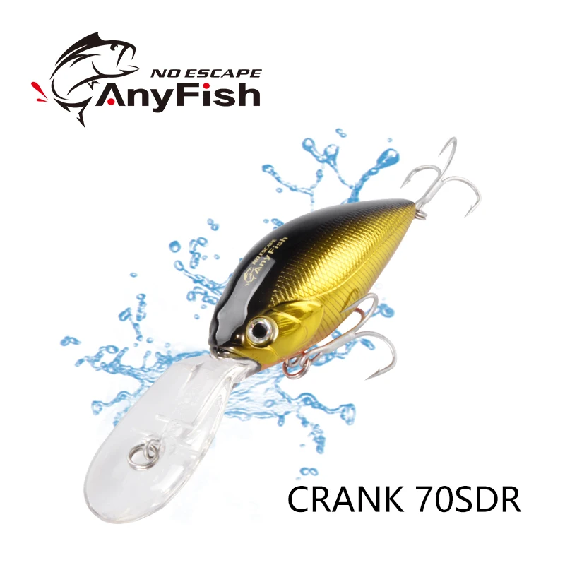 Рыболовные приманки ANYFISN CRANK 70SDR жесткие в виде гольяна искусственные 7 см 16 г