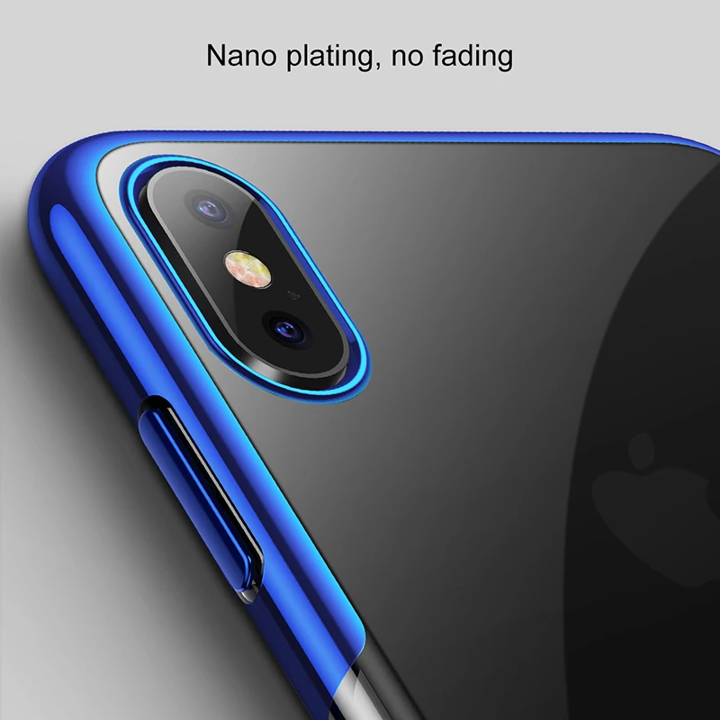 Роскошный чехол Baseus с покрытием для iPhone Xs Max Xr Capinhas, Мягкая силиконовая задняя крышка из ТПУ для iPhone Xsmax, чехлы