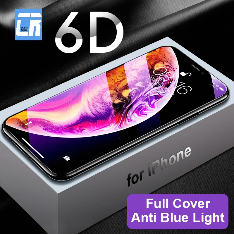 6D защита для экрана с изогнутыми краями закаленное стекло iPhone 11 pro X XS MAX XR 8 7 6 6s Plus