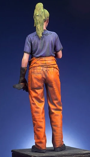 

Assembly Unpainted Scale 1/35 modern Machinist woman soldier Historical toy Resin Model Miniature Kit