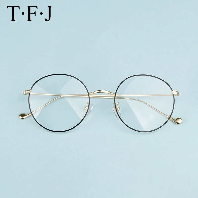 

TFJ New Retro Vintage Women Eyeglasses Frames Men Optical Glasses Frame Reading Clear Glasses Prescription Eyewear Lenses WB35
