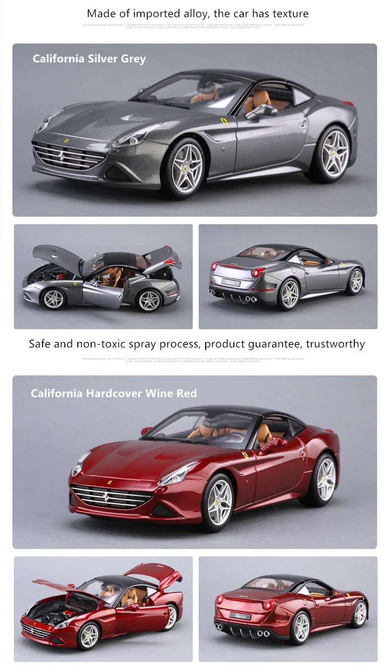 Bburago 1:18 Ferrari California модель автомобиля 1 18 имитация сплава оригинальная Rafa модель спортивного автомобиля супер модель автомобиля для бега подарок