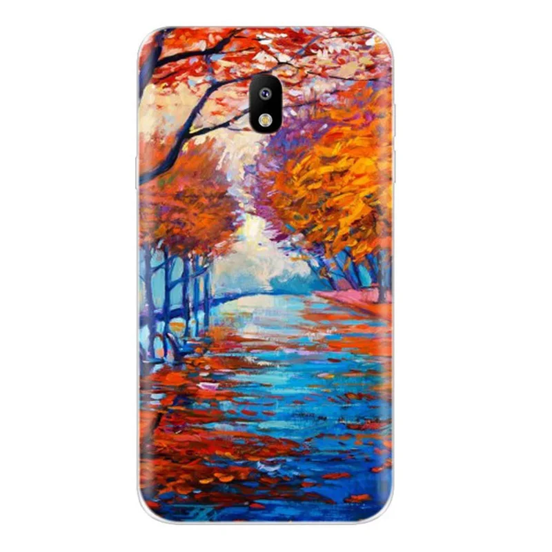andscape Flower Flora Painted Cute Pattern Clear Soft TPU Silicone Case For Samsung Galaxy J5 2017 J530F Cover Blade Y005 |