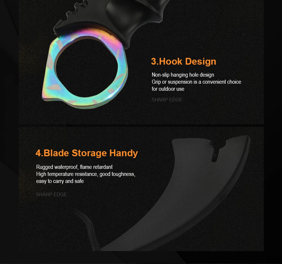 JelBo Karambit нож с оболочкой портативный карманный нож лезвие из нержавеющей стали Складной нож инструменты для охоты