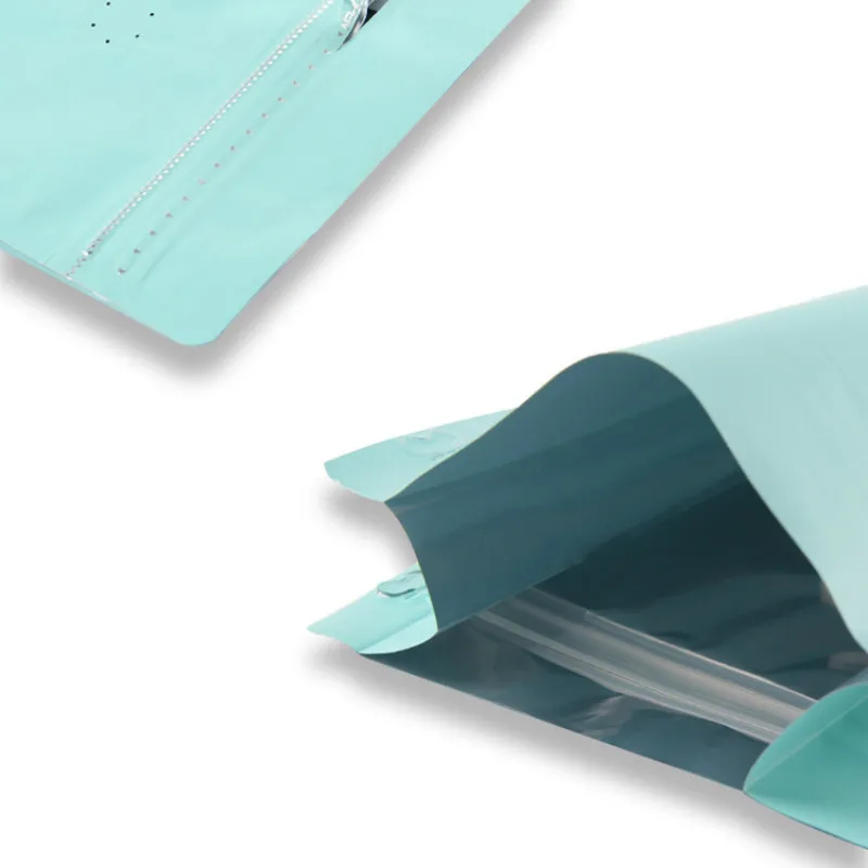 100 шт. половина фунт алюминиевой фольги кофе мешок Боковая молния односторонний