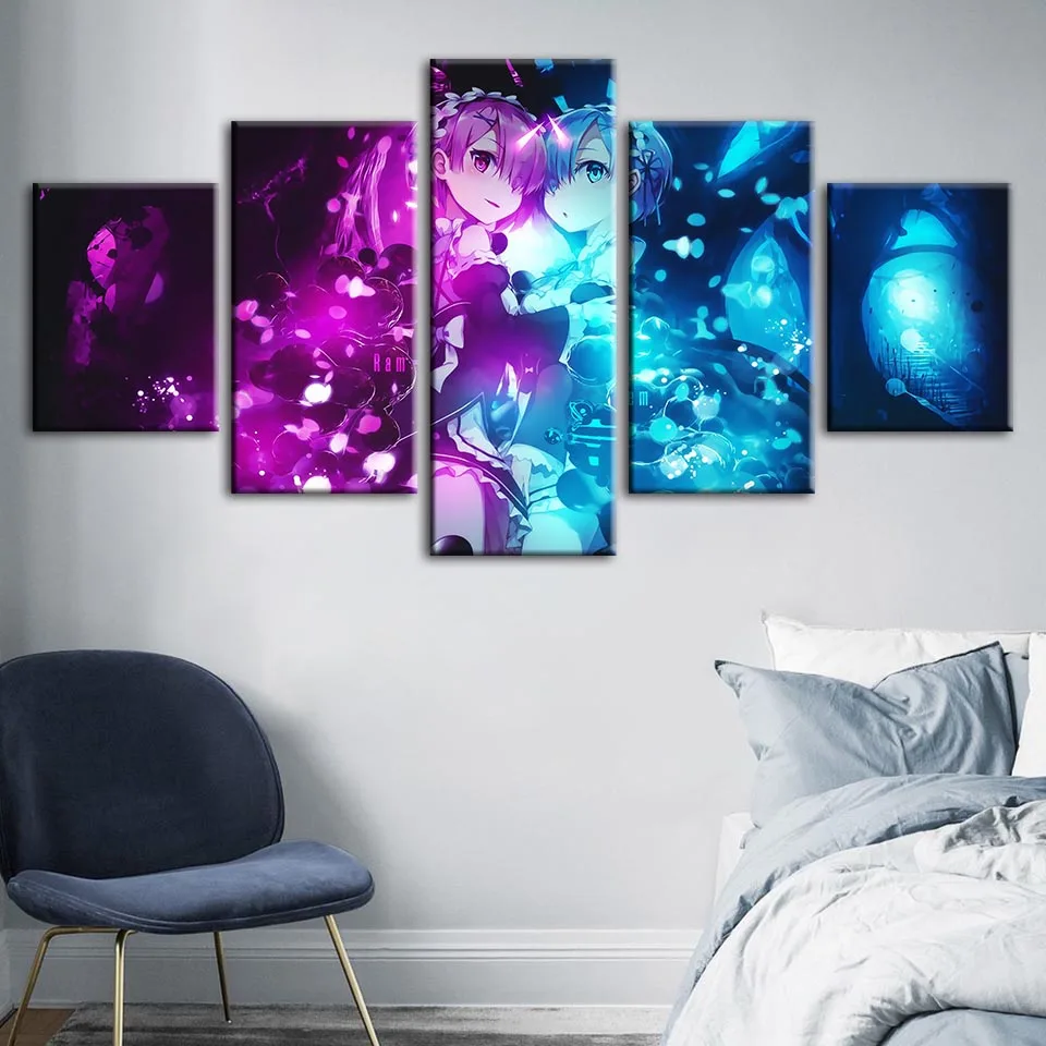 Картины холст картины украшение для дома Re: Zero Аниме милые Плакаты девочек HD