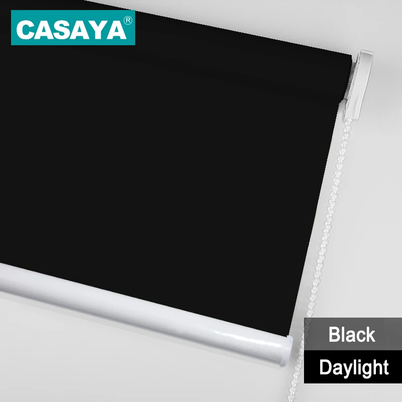 Daylight black Customized Size Daylight/ Blackout Roller Blinds Office Kitchen Bed Room window blinds dark grey white grey - Цвет: Daylight black