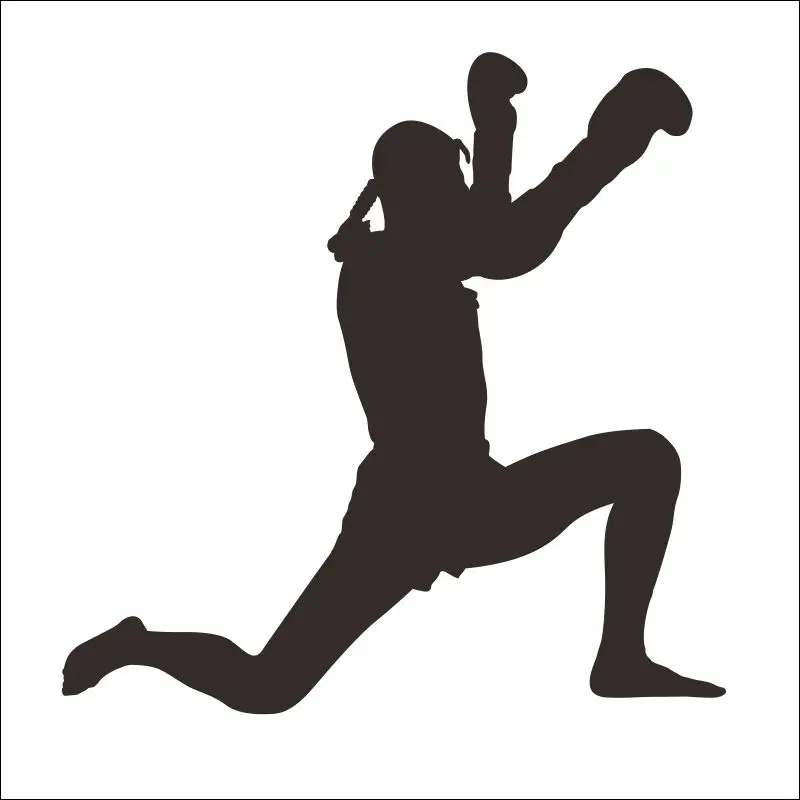 DCTAL Club de boxeo Muay Thai Taekwondo Karate etiqueta patada coche combate libre carteles Striker la pared|Наклейки на стену| |