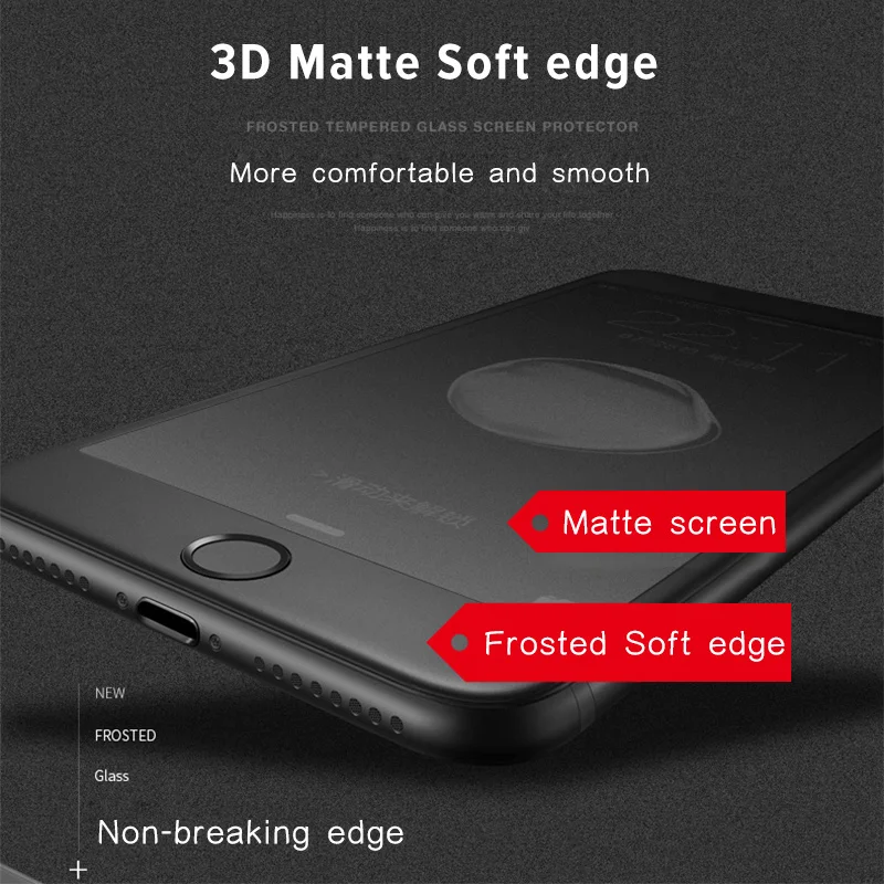 ESVNE 3D матовая Защитное стекло для айфон 6 7 8 мягкий край пленки 9H iPhone 6s плюс Screen