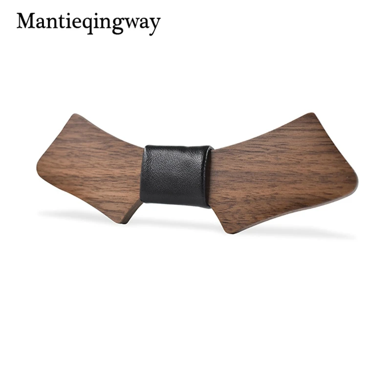 Mantieqingway геометрические деревянные галстуки бабочки для мужчин художественные 3D