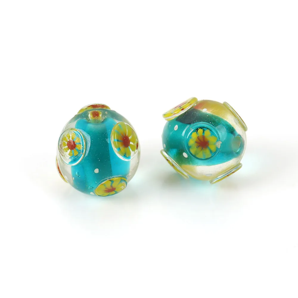 DoreenBeads стеклянный бисер в японском стиле круглые прозрачные цветы