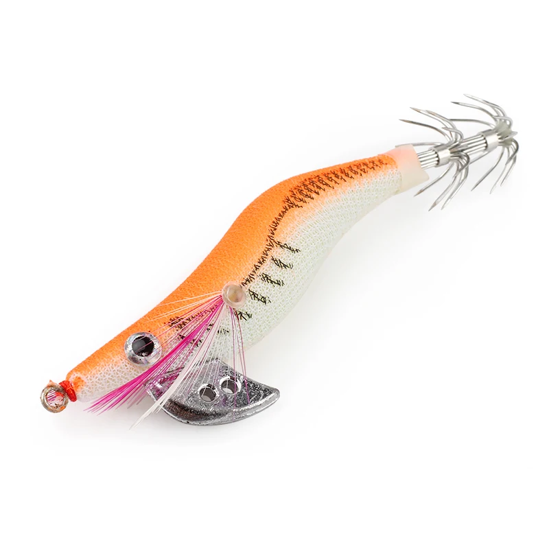 4 шт./лот Рыболовная Приманка Креветки Flick светящиеся крючки для кальмара