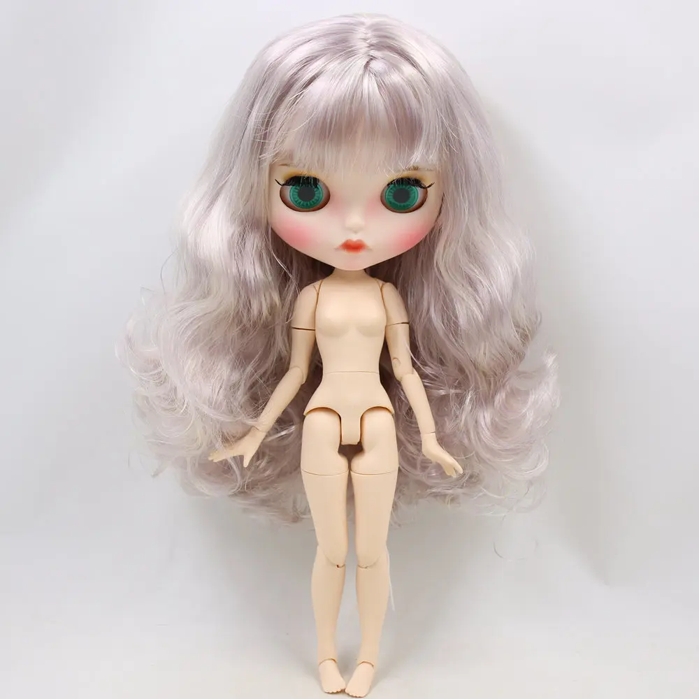 Кукла ICY DBS Blyth для No.BL1049/288 фиолетовые Смешанные серебряные волосы резные губы