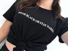 Женская футболка, летняя футболка с рисунком, черного цвета или с надписью оставайся голым