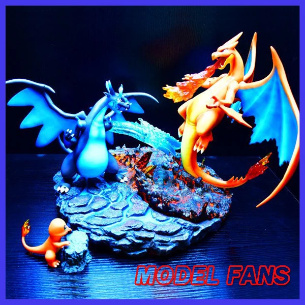 Фигурки-модели в наличии 40 см Карманный Монстр Charizard vs mega X GK статуя из смолы