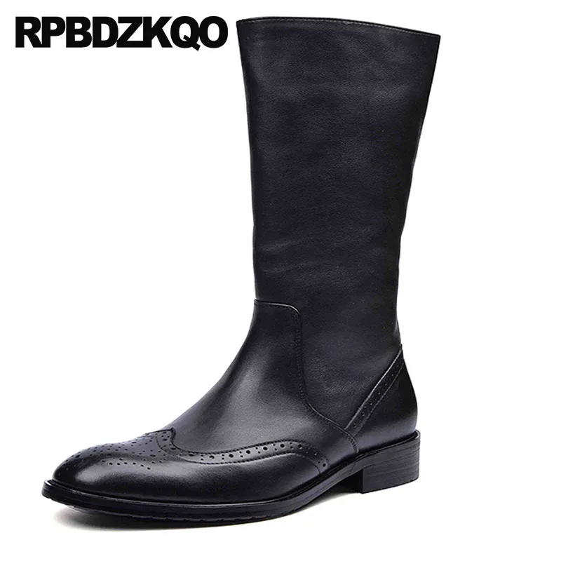 острый носок коренастый грубый башмак сапоги Настоящая кожа полусапожки Первый