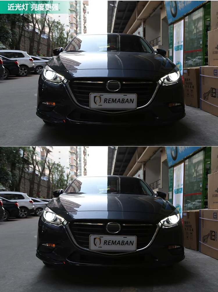 AKD автомобильный Стайлинг Головной фонарь для Mazda 3 фары- Мазда 3 Axela светодиодный фонарь светодиодный DRL Hid Bi Xenon автомобильные аксессуары
