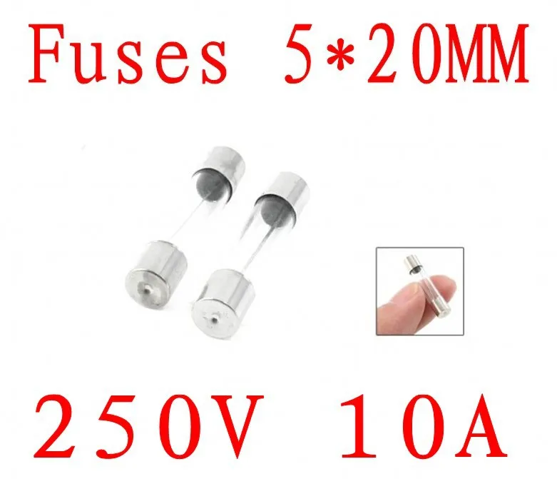 100Pcs Set 5*20mm 10A Quick Blow Glass Tube Fuse Assorted Kits Fast-blow Fuses | Обустройство дома