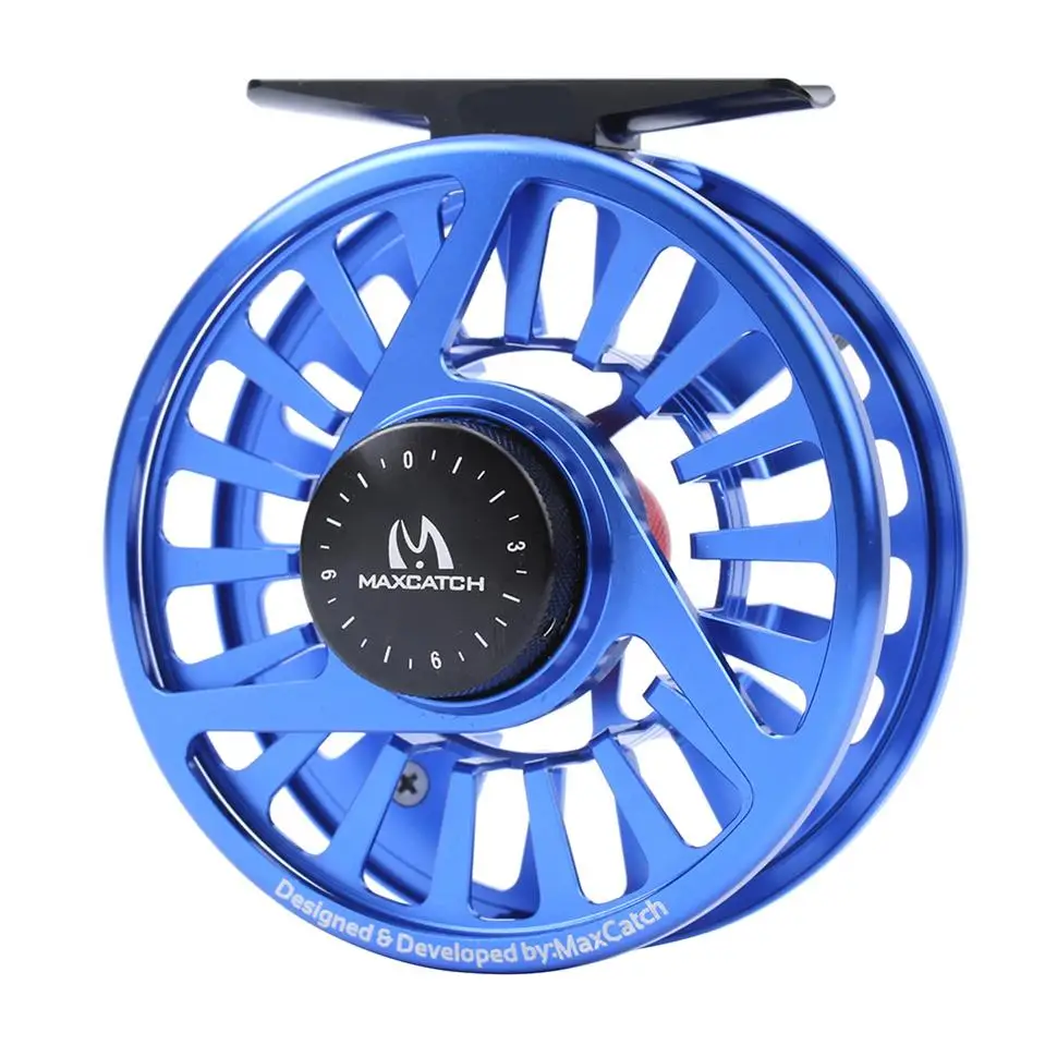 Blue Reel Катушка для ловли нахлыстом Maximumcatch 1/3, 3/4, 5/6, 7/8, 9/11WT, катушка для нахлыстом, обработанная алюминиевой микро регулировкой, катушка для ловли нахлыстом - Цвет: Blue Reel