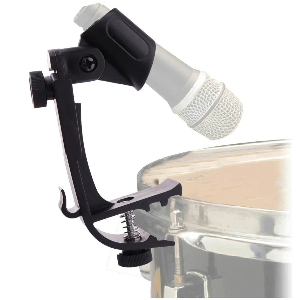 Микрофон Пара регулируемых сценических барабанов зажимы Mic Rim Snare Mount Clamp Holder Groove gear Studio Stand