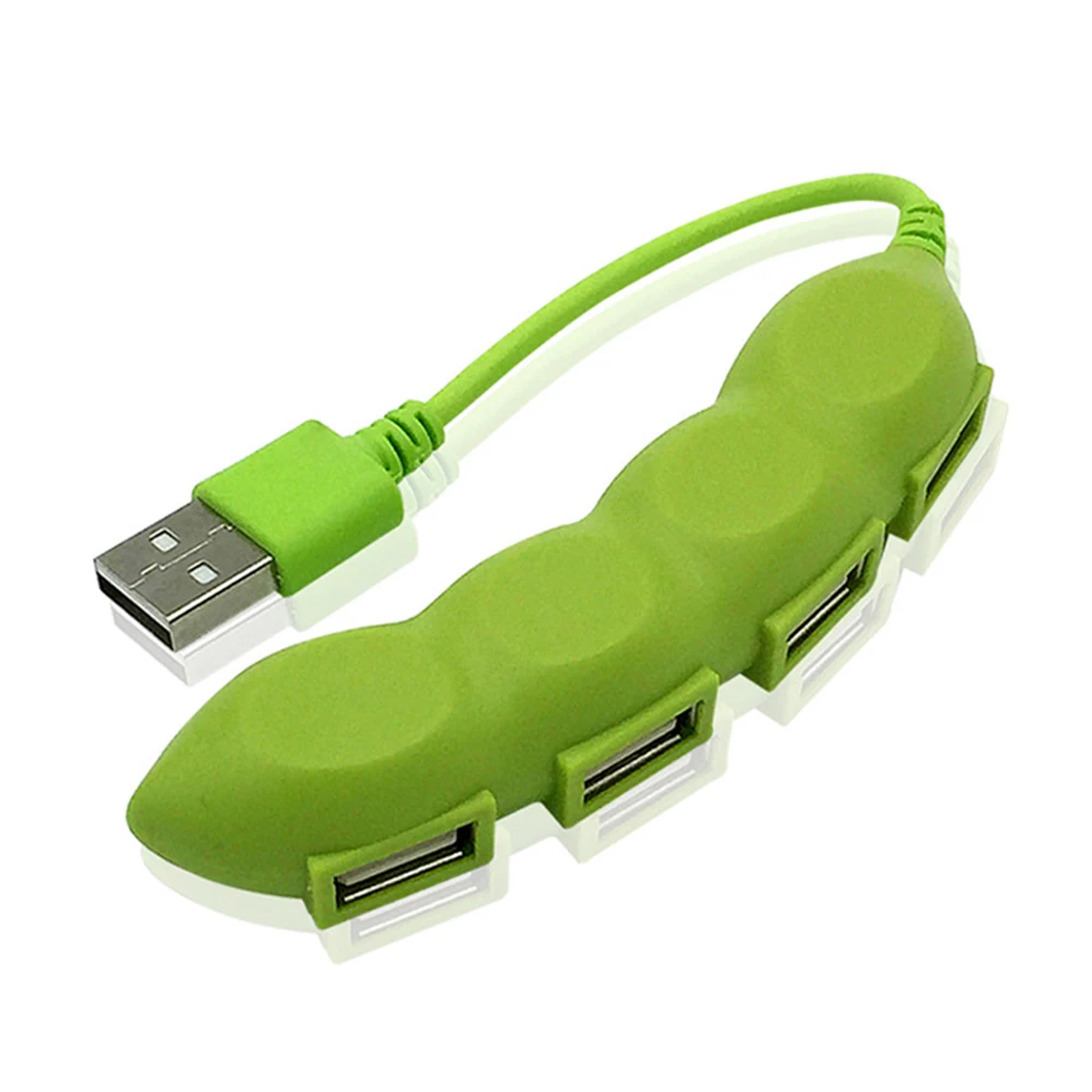 Милый горох овощей внешний 4 порта USB 2 0 концентратор зарядное устройство кабель
