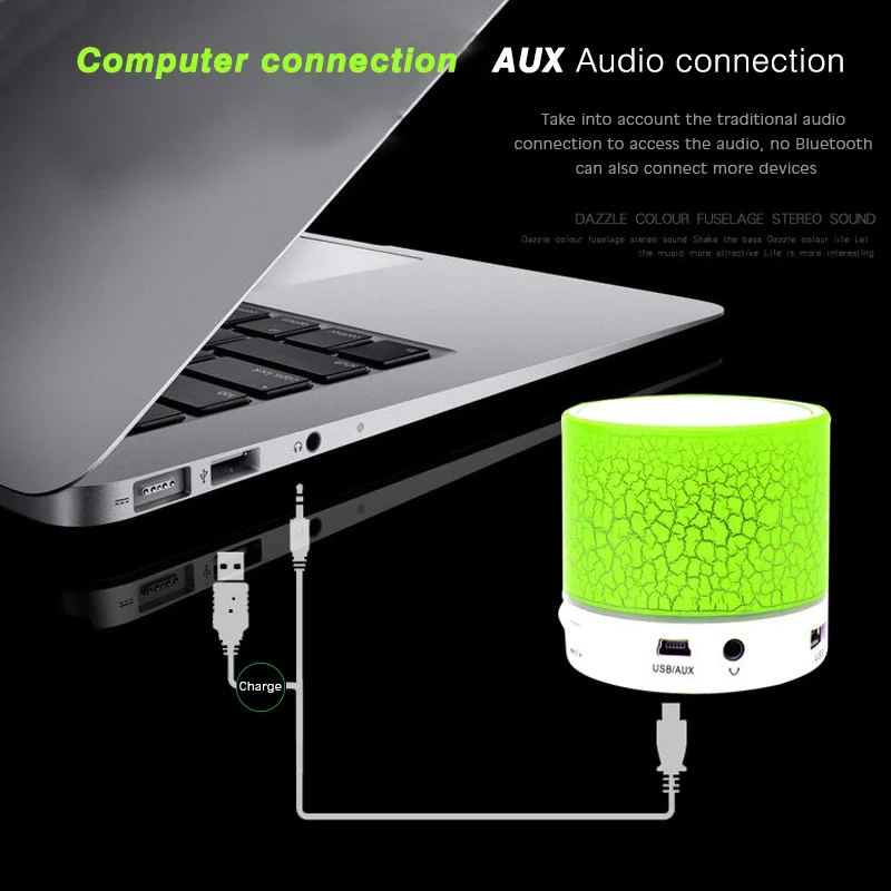 Светодиодный мини динамик Bluetooth беспроводная умная bluetooth мышь бас музыка аудио