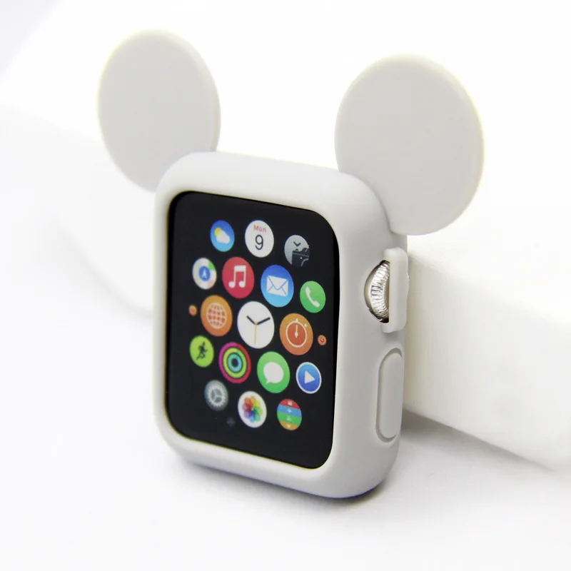 Мультяшный чехол часы чехол для Apple watch, версии 4/3/2/1 40 мм 44 мм, 42 мм, 38 мм, версия корпус наручных часов iwatch, 4 3-полосный Soft Защитная пленка для экрана защитная оболочка
