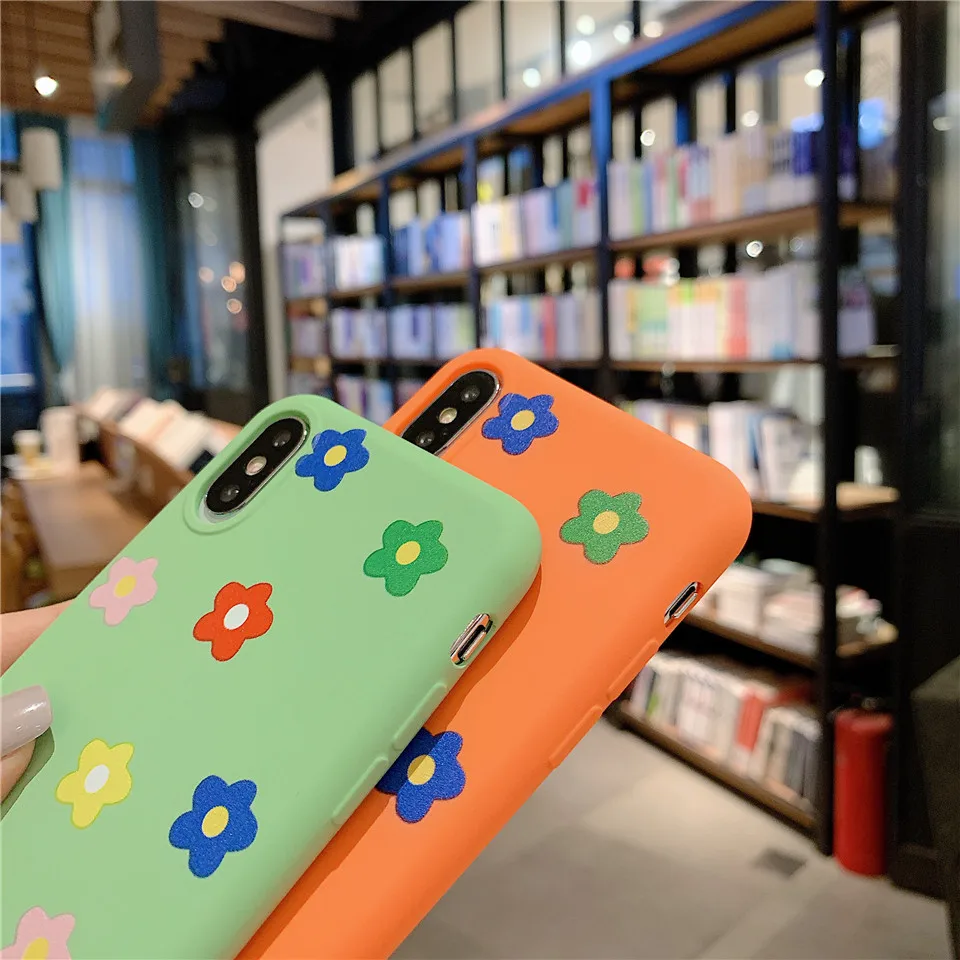 For Huawei Honor 10 9 8 Lite 8C 7C 5C 4C Cover Soft Cute Matte Cartoon Flower Pattern Sand Silicone TPU Case 10i 9i |