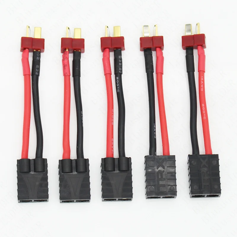 

200 шт./лот штепсельная вилка T к гнезду разъема TRX с 14AWG 60 мм кабель RC провода ZD0208