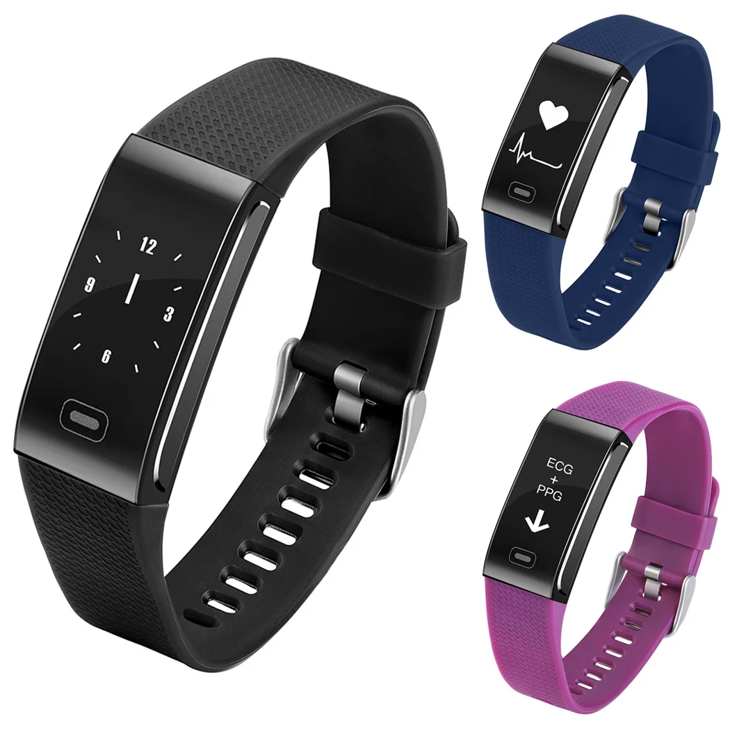 CK18 Bluetooth Smart часы ЭКГ Heart Rate Напульсники крови Давление монитор спортивный браслет