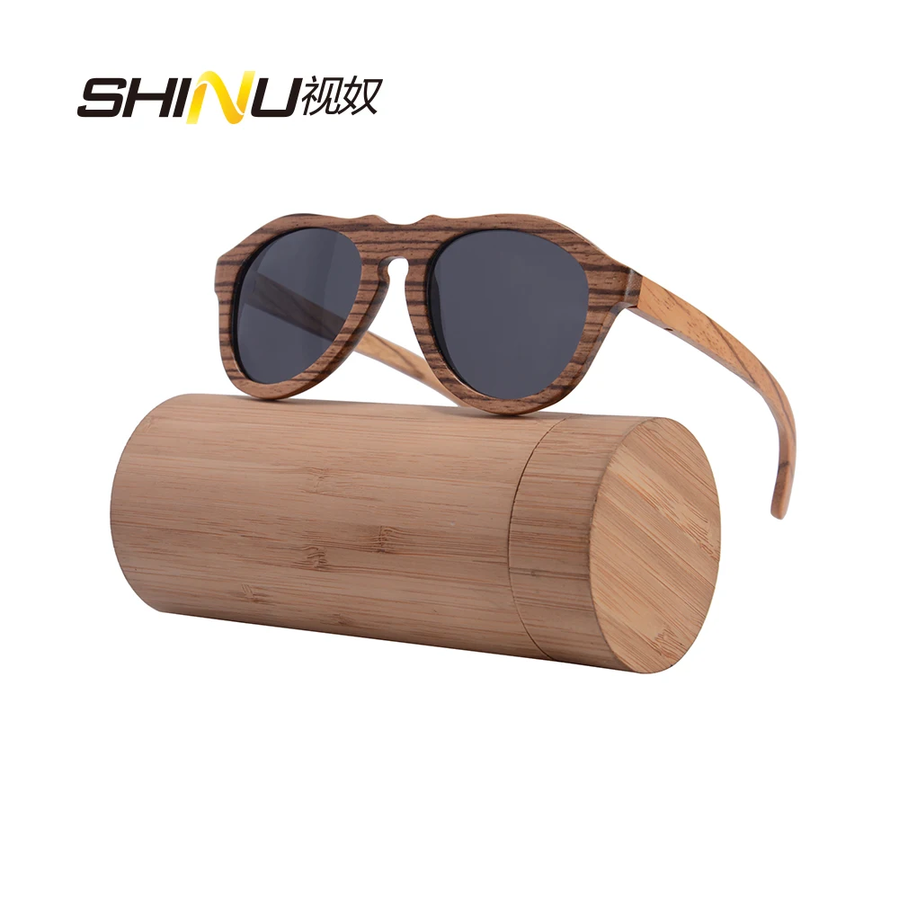 Деревянные солнцезащитные очки из бамбука ручной работы поляризованные Мужские