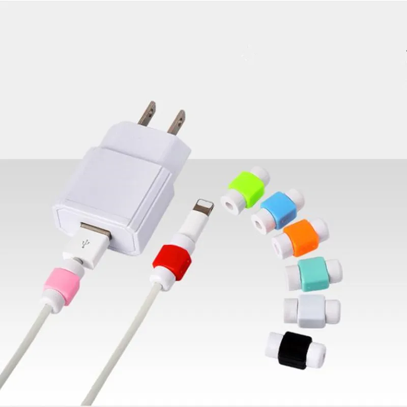Милая защита кабеля наушников для iPhone Sansung Huawei Xiaomi USB цветная зарядного