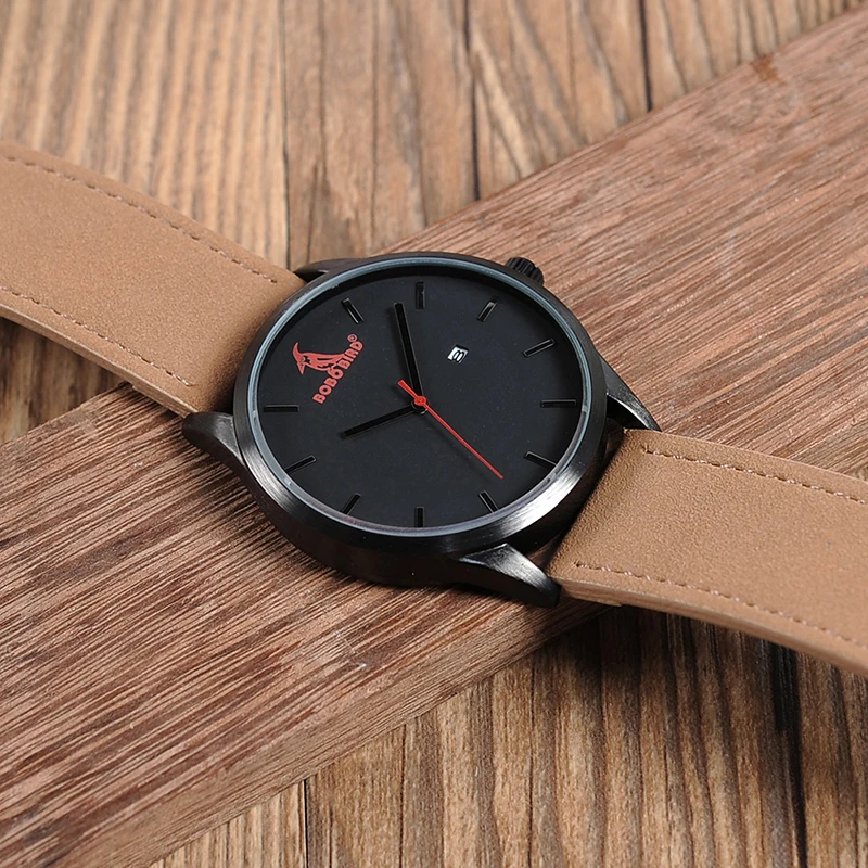 BOBO BIRD G15 мужские модные роскошные брендовые кварцевые часы бизнес военные мужские часы кожаные relogio masculino